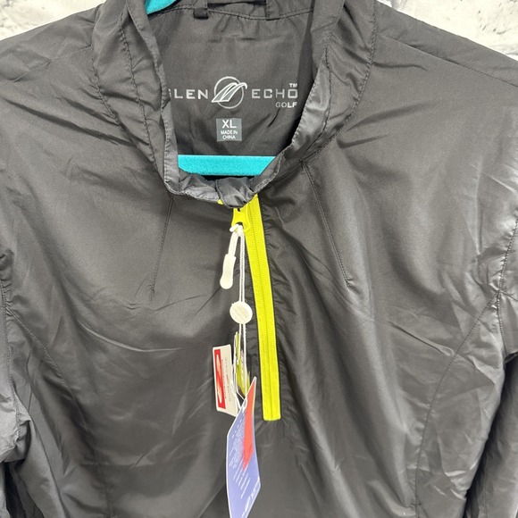 Glen Echo Golf Half‎ Zip Jacket Black Men's XL New With Tags - Picture 2 of 6
